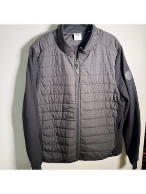 Men's Black Quilted Hybrid Jacket